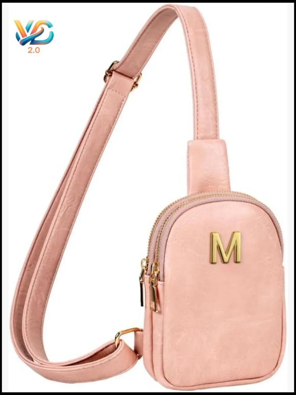 Personalized Initial Sling Crossbody Bag for Girls Teen